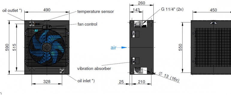 Chladič ASA 16 12V DC GT s parametry 